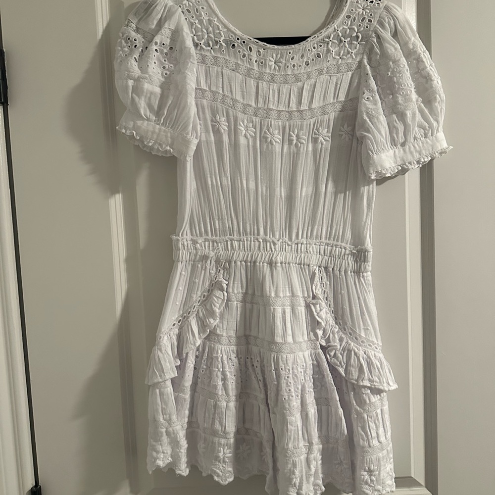 Loveshackfancy white mini dress